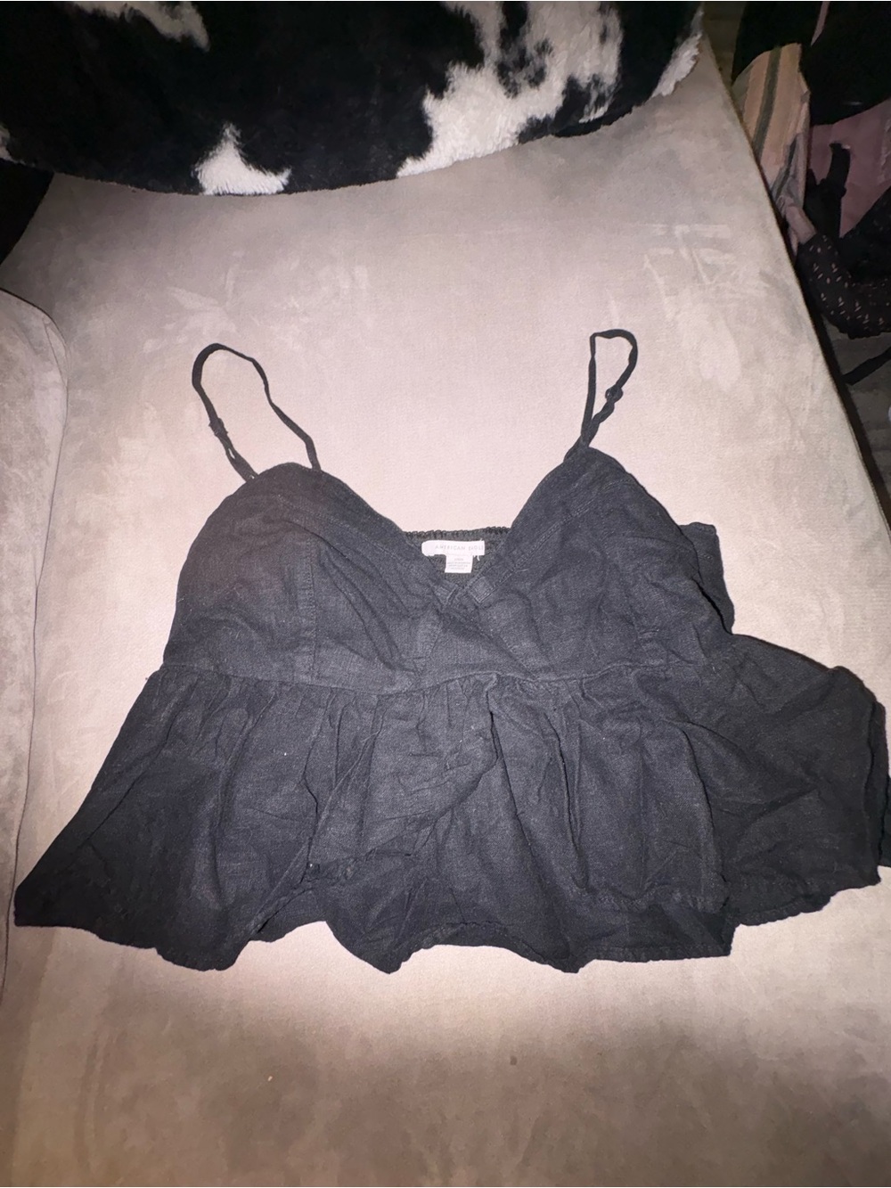 American Eagle Outfitters Black Peplum Camisole